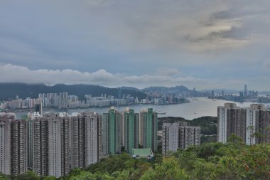  Hong Kong binaların görünümü