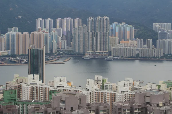 Fekete hegyre néző hong kong — Stock Fotó