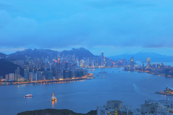 Vista del hong kong por la noche — Foto de Stock