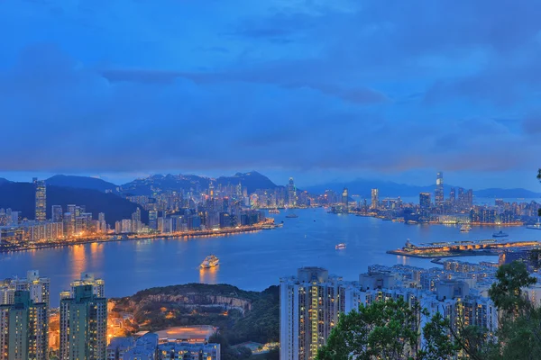 香港的夜景 — 图库照片