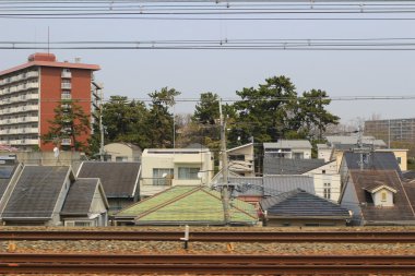 Kobe görünümü tren dışında Osaka'ya