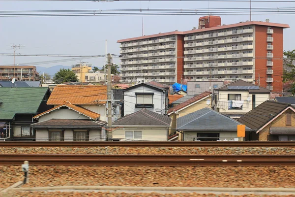 Osaka naar Kobe weergave uit trein — Stockfoto