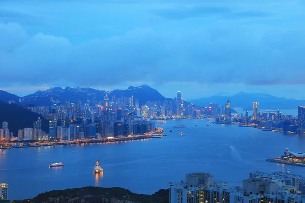 Hong Kong gece görüşü — Stok fotoğraf