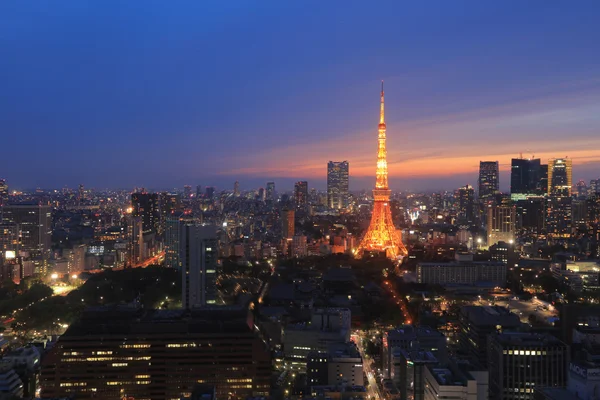 Dünya Ticaret Merkezi'nden görüldüğü gibi Güney Tokyo siluetinin