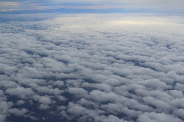 bella nuvola cielo vista dalla finestra di aeroplano