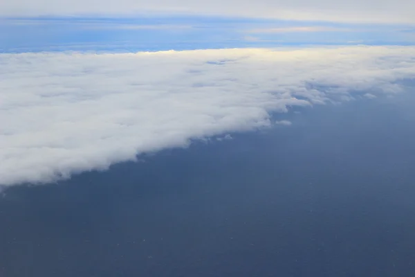 Beautiful cloud sky view from aeroplane window — Stock Photo, Image