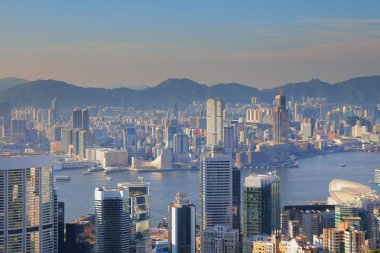 Admiralty ve Wan Chai görünümü,