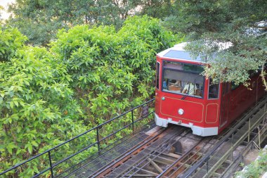 Hong Kong'daki tepe turist tramvay