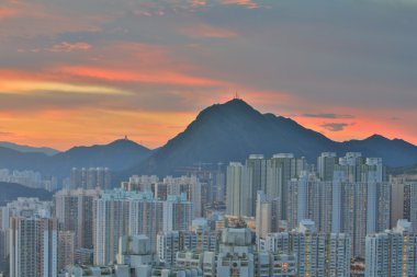 kowloon 2016 gün batımında 