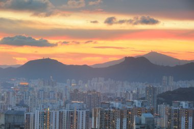 kowloon 2016 gün batımında 