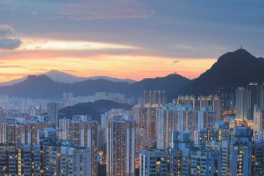 kowloon 2016 gün batımında 