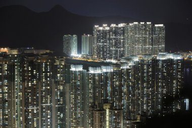 gece Tseung Kwan O manzaraya 