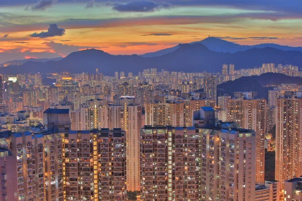 Skyline de cidade de Hong Kong kowloon — Fotografia de Stock