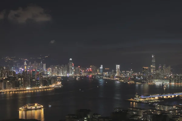 Alacakaranlık Victoria limanın Hong Kong — Stok fotoğraf