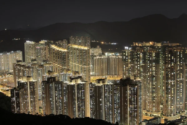 Gece Tseung Kwan O manzaraya — Stok fotoğraf