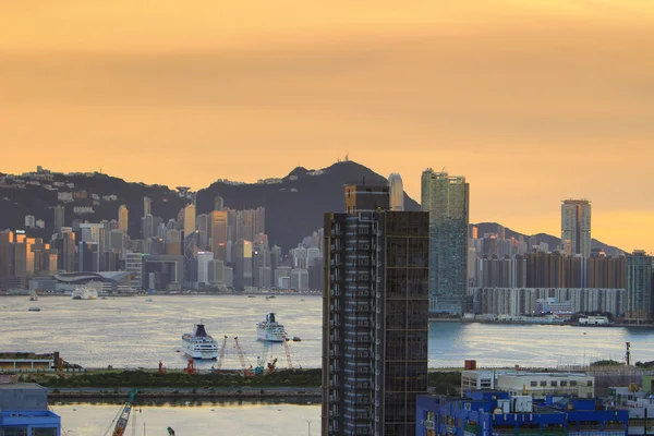 Kwun tong bölgesinde görünümü Hong kong — Stok fotoğraf