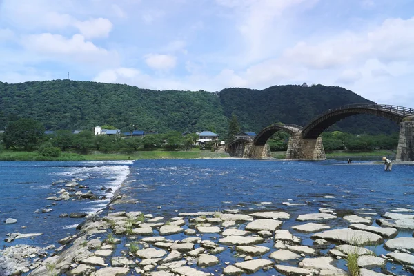 Ponte Kintai Kyo a Iwakuni, Hiroshima — Foto Stock