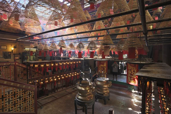 Interno del Tempio Man Mo a Hong Kong — Foto Stock