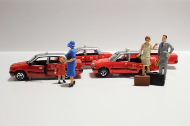 küçük taksi ile figür 