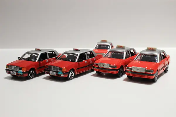 Tiny av taxi i miniatyr världens — Stockfoto