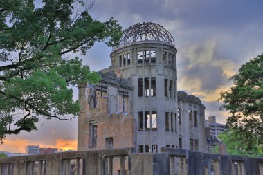 Hiroşima Japonya atom bombası kubbesi. 
