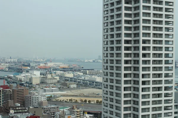 在市中心神户新神户区鸟瞰图 — 图库照片