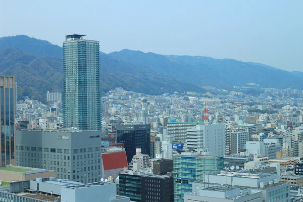 Vista aérea del distrito de Shin-Kobe en el centro de Kobe —  Fotos de Stock