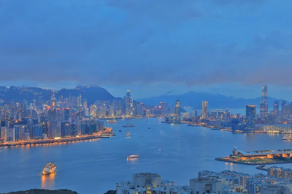 香港の夜の景観 — ストック写真