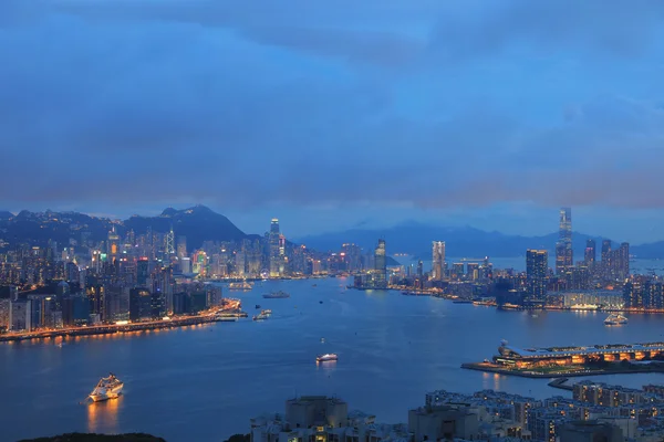 香港の夜の景観 — ストック写真