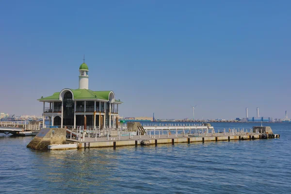 Classic pier which rises baggily — Stock Photo, Image