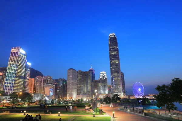 中央の香港夜景 — ストック写真