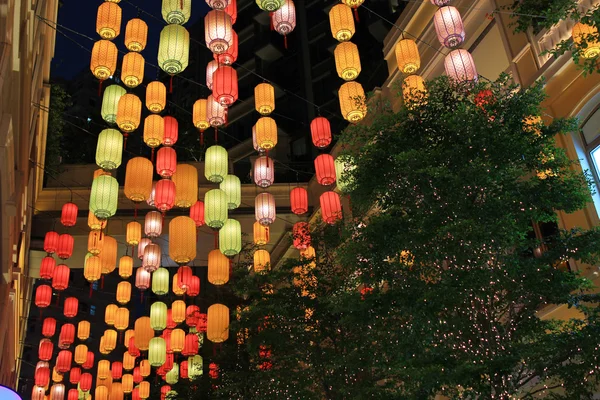 lantern at night in wan chai