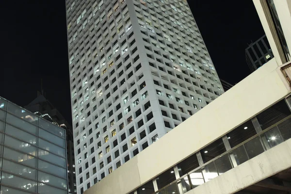 Neon ışıkları gece, Hong Kong, Çin — Stok fotoğraf