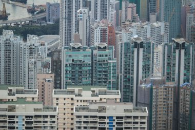 Cityscape görünümünden Jardine'nın uyanık, Hong Kong, Çin