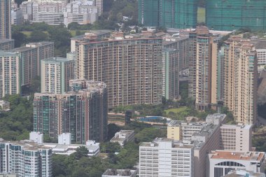 Kowloon yan görünüm ICC, Hong kong isaland