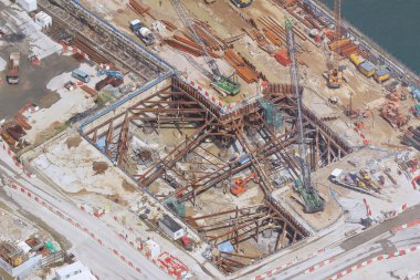  Batı Kowloon demiryolu inşaat sitesi