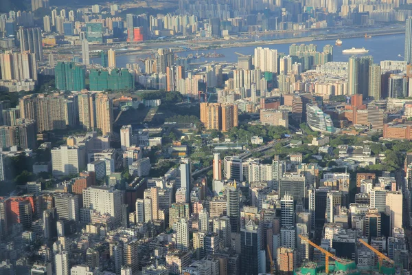 Hong Kong, Çin manzarası panorama — Stok fotoğraf