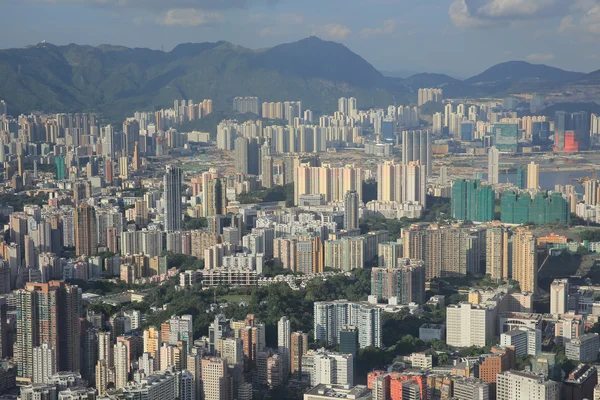 Hong 香港，中国的天际线全景 — 图库照片