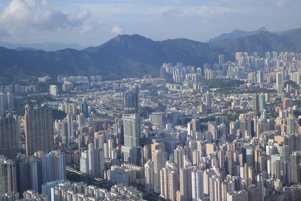 Hong 香港，中国的天际线全景 — 图库照片