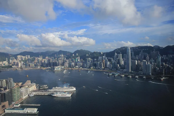 Városképet gazdagító épületnek szánták Hongkong nap idő — Stock Fotó
