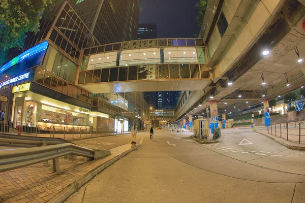 Zentral bei Nacht, hong kong — Stockfoto