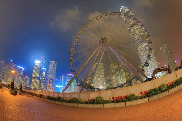 Pozorování kolo v centrální čtvrti Hong Kong — Stock fotografie