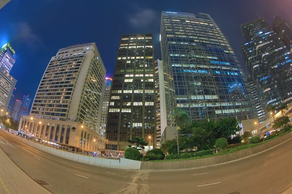 Zentrale Nachtsicht am Hongkong — Stockfoto
