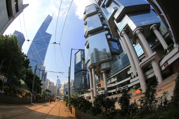 Syscrapers in Hongkong overdag — Stockfoto