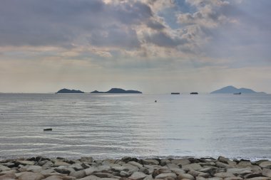 Günbatımı akciğer Kwu tan, Hong Kong.