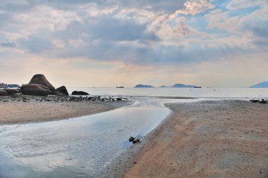 Günbatımı akciğer Kwu tan, Hong Kong.
