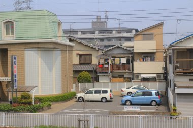 Kobe görünümü tren dışında Osaka'ya