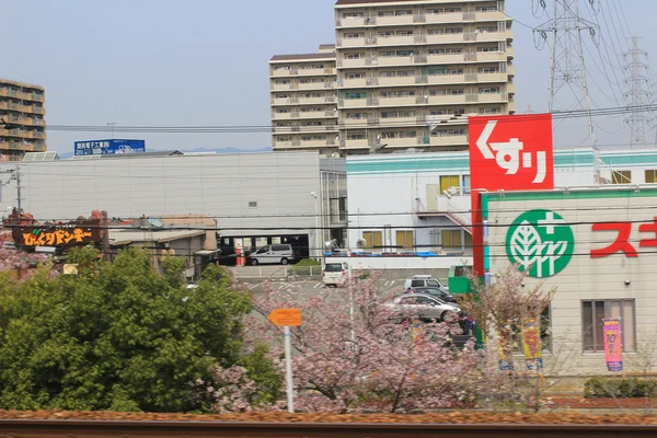 Осака до Кобе вигляд на поїзді — стокове фото