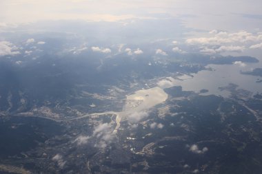 Mavi gökyüzü bulutlu mavi gökyüzü.