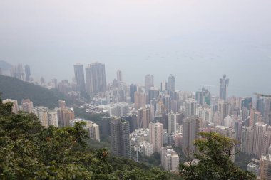  Batı adasının tepe manzarası, Hong Kong 30 Ekim 2020